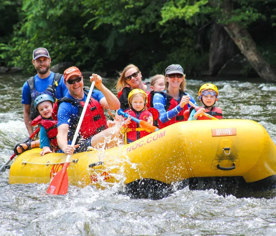 Lower pigeon and pigeon river white water rafting